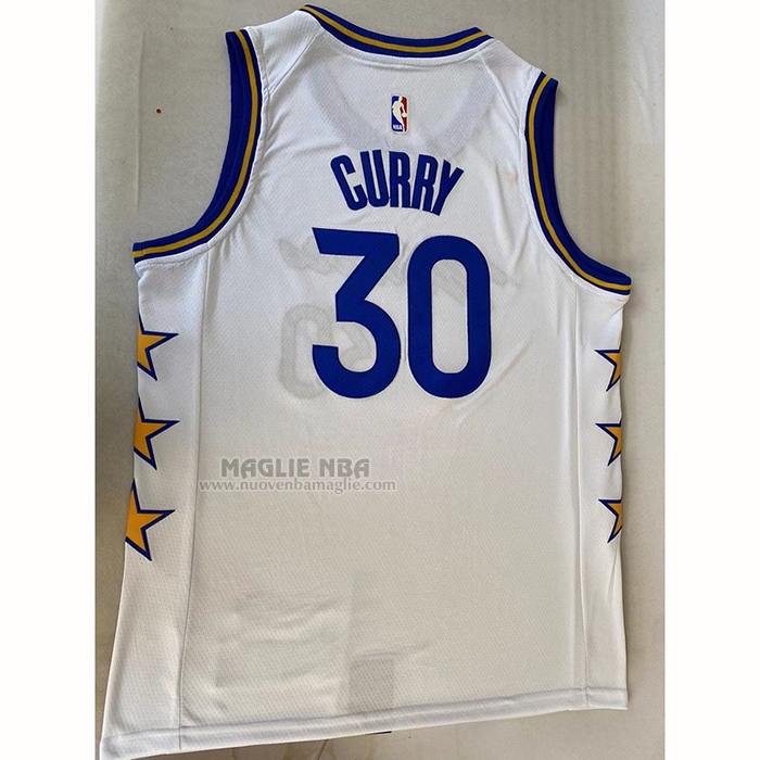 Maglia
 Stephen Curry NO 30 Golden State Warriors Champs Whitestars 2022-23 Bianco
